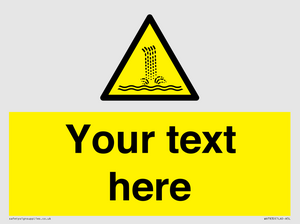 Custom warning artificial waterfall